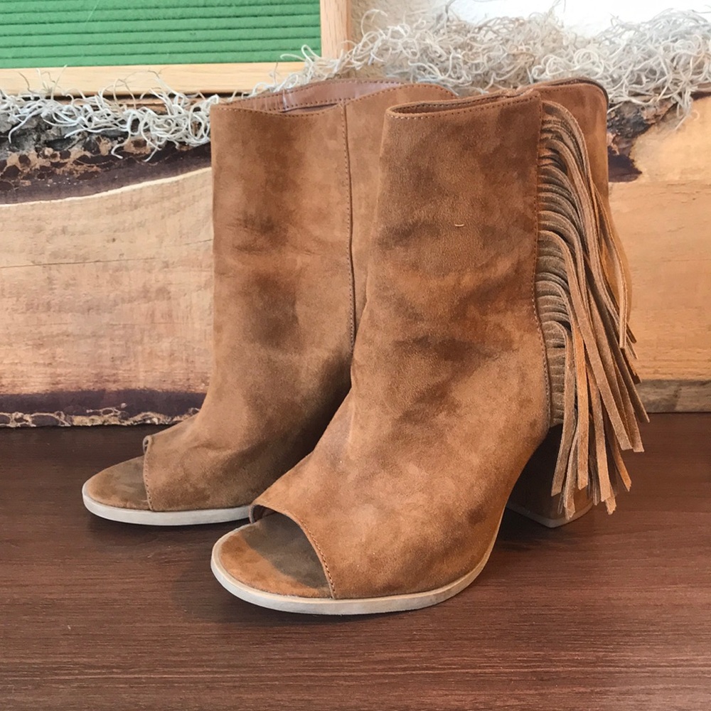 Dolce Vita (DV) Fringe Heeled Booties